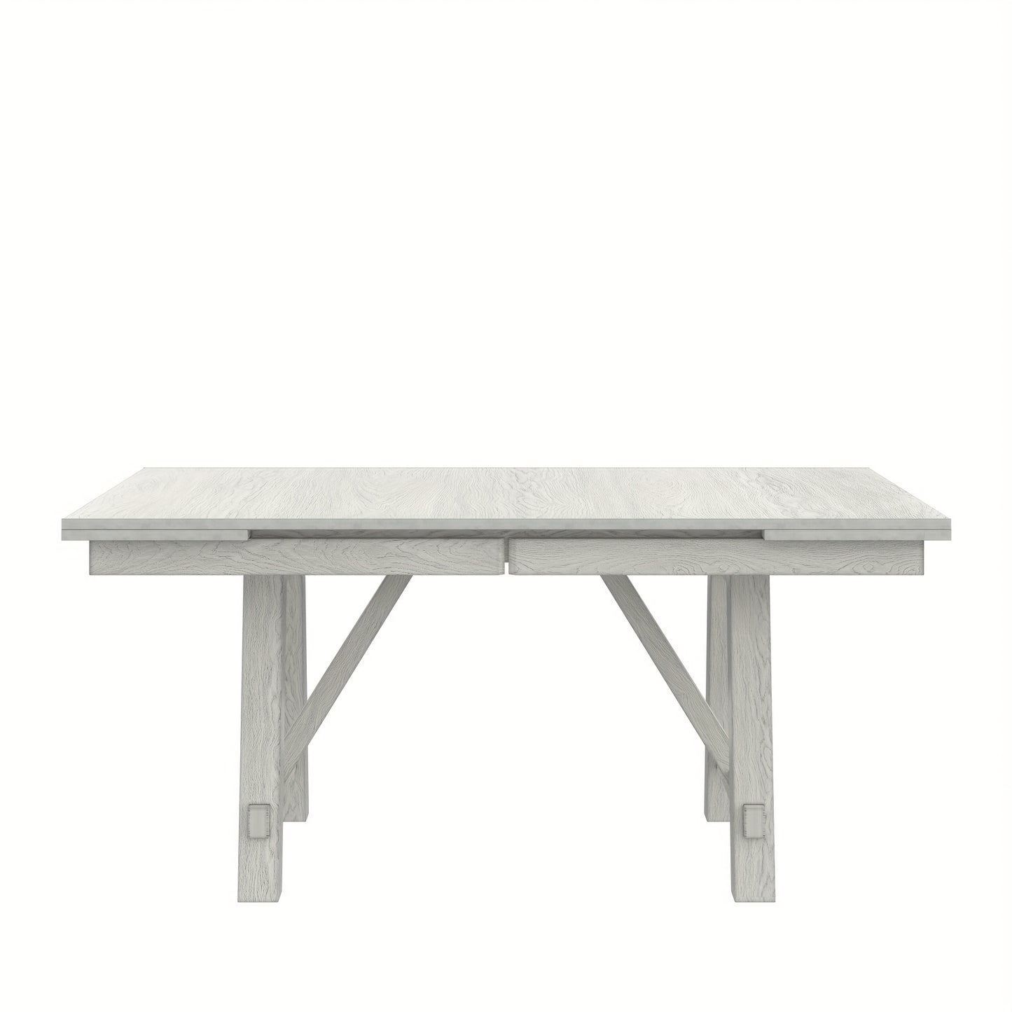 Extendable Dining Table for 6 & 8 - Solid Rubberwood Modern Farmhouse Expandable Table, 250lb Weight Capacity, Easy Assembly Rustic Kitchen & Dining Room Conference Table