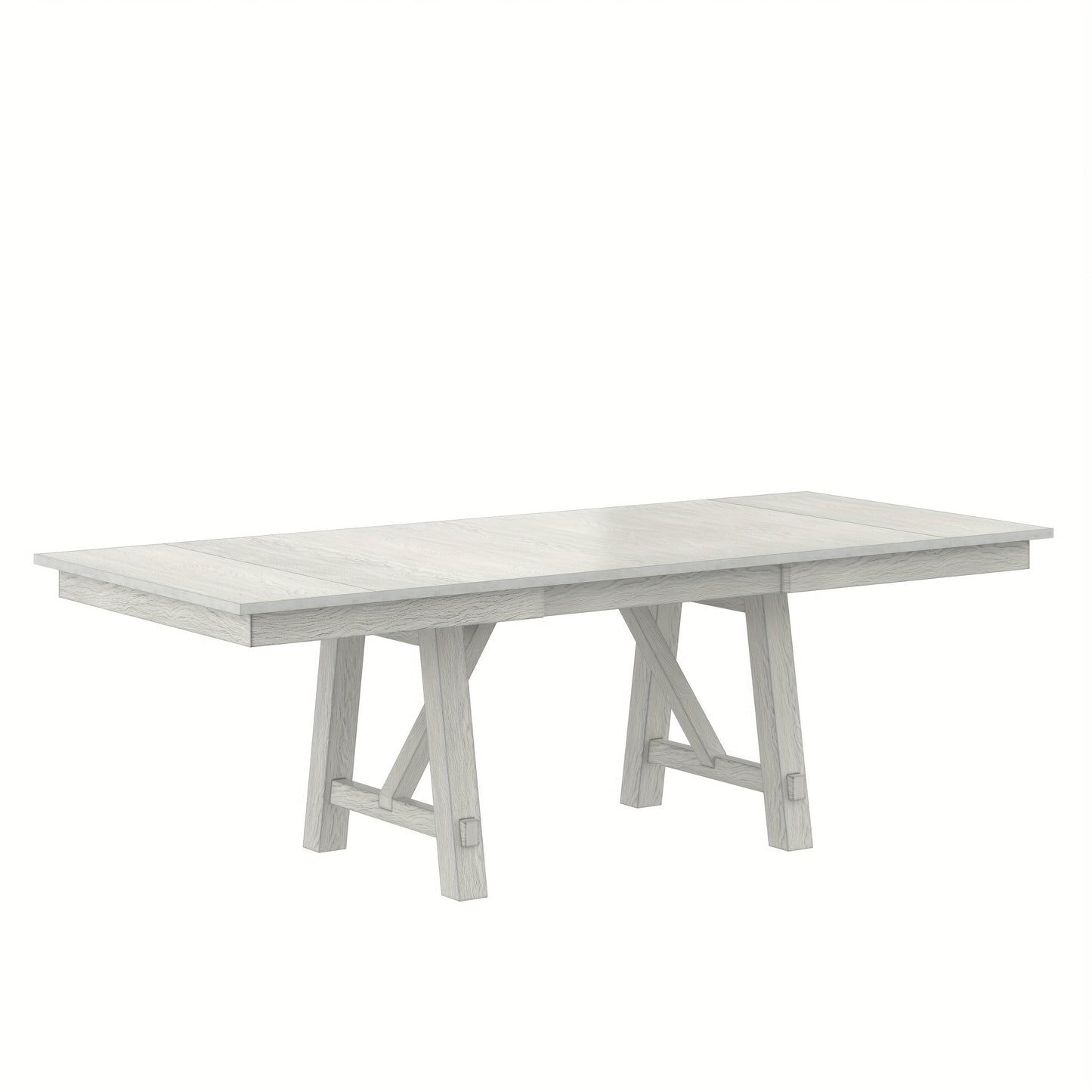 Extendable Dining Table for 6 & 8 - Solid Rubberwood Modern Farmhouse Expandable Table, 250lb Weight Capacity, Easy Assembly Rustic Kitchen & Dining Room Conference Table
